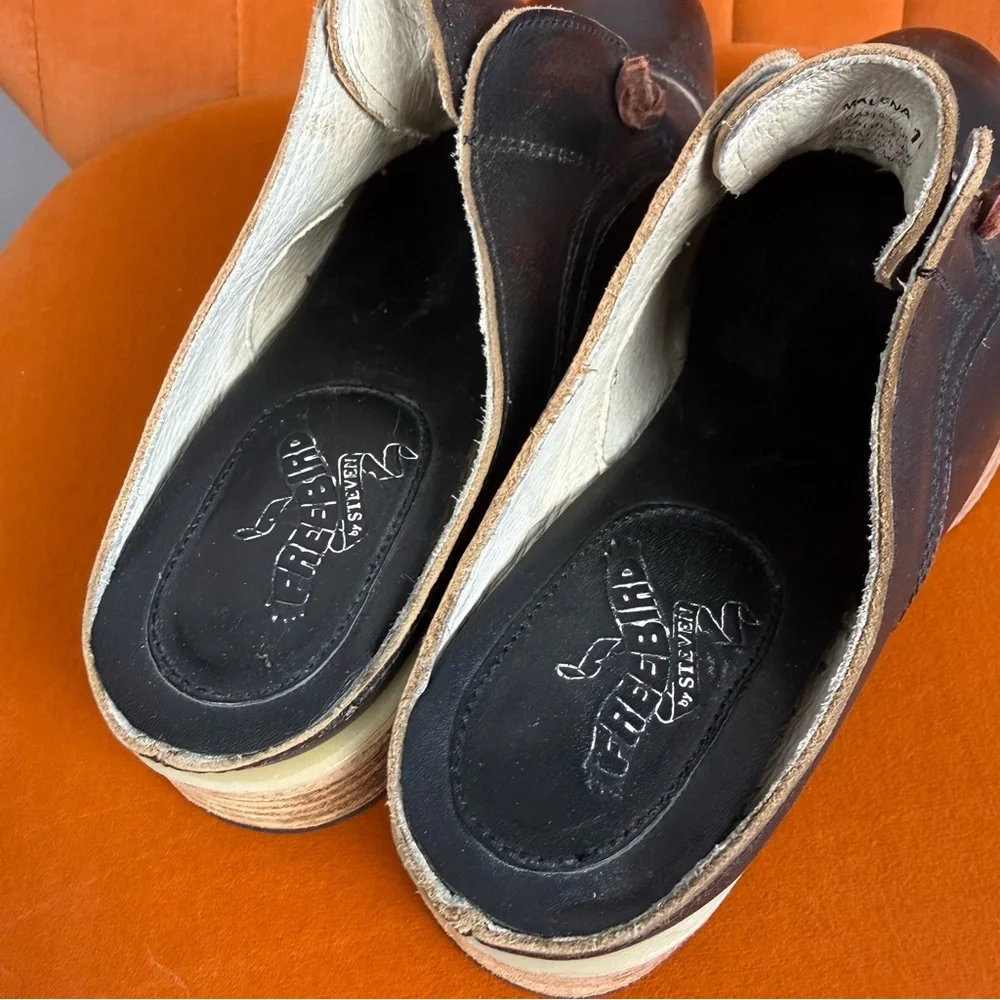Freebird by Steven Black Leather Slip-On Mules - Picture 3 of 7
